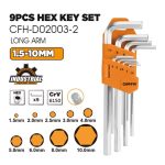 Juego de 9 llaves Hexagonales CFH-D02003-2