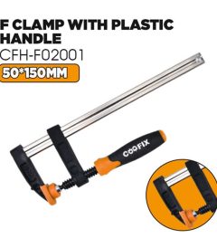 Abrazadera en F con mango de plástico CFH-F02001