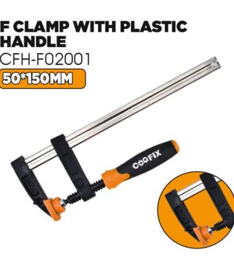 Abrazadera en F con mango de plástico CFH-F02001
